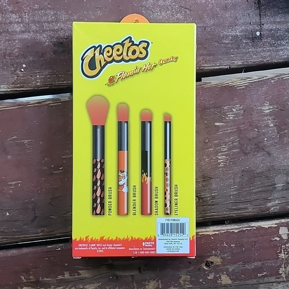 Hot Cheetos Flaming Hot Nail And Makeup Brush Set